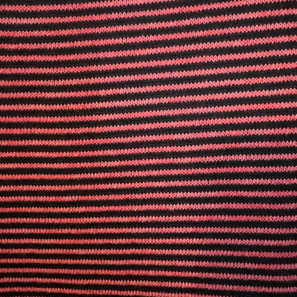 LuLaRoe Sarah Duster Sweater Long Cardigan Pin Stripe Red Black Pocket Small NWT - Picture 4 of 7